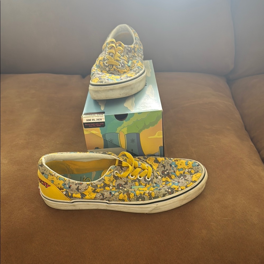 Vans Yellow and Gray Sneakers with Classic Silhouette